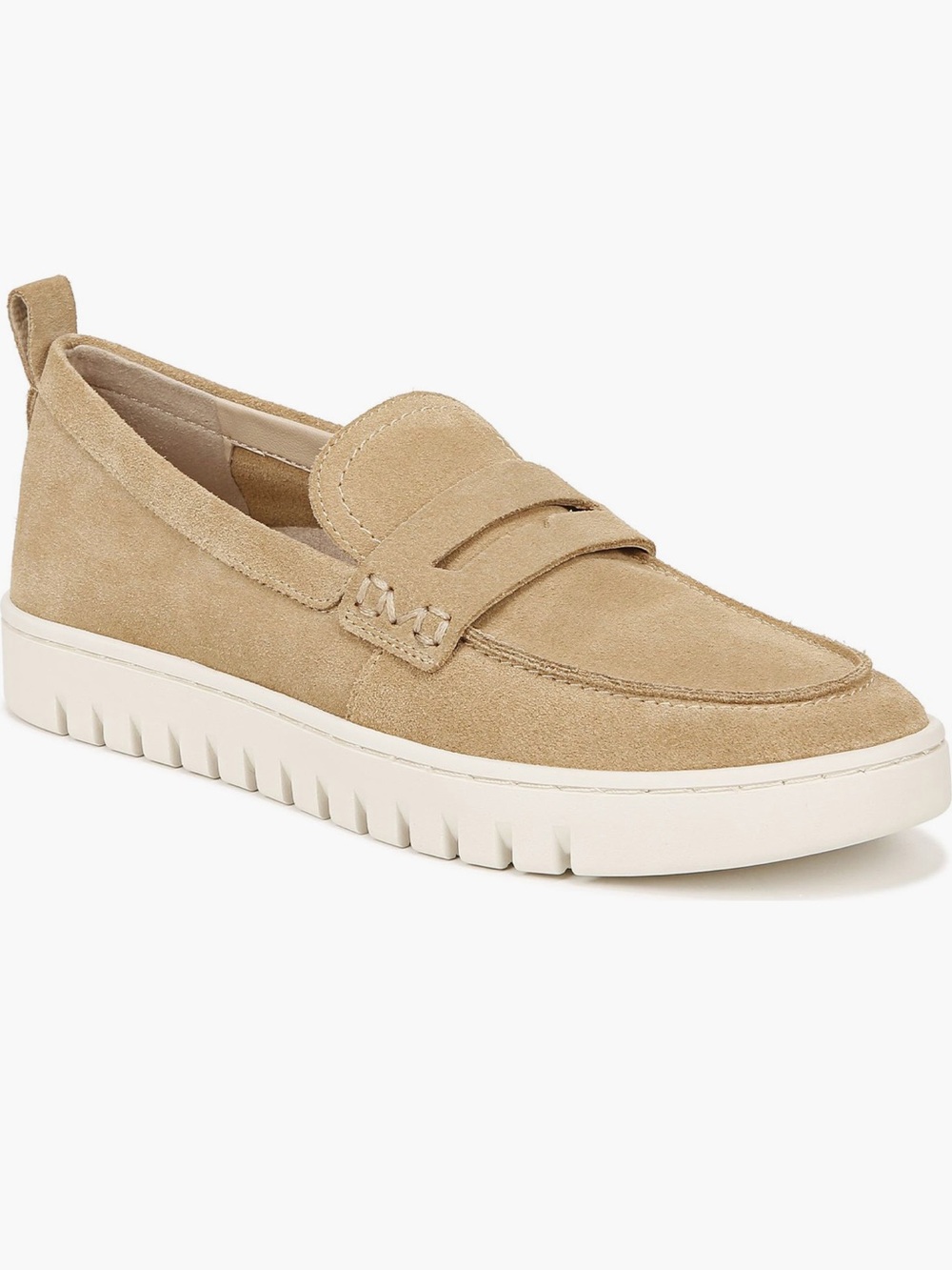 Uptown Hybrid Suede Penny Loafer in Sand